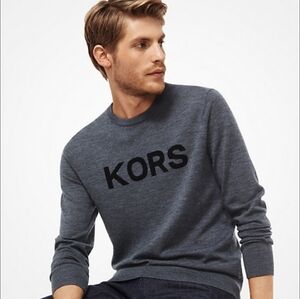 MICHAEL KORS MEN'S GRAY WOOL SWEATER SIZE SMALL